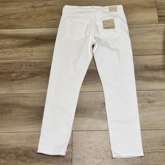 NWT Adriano Goldschmied Ex-Boyfriend Slouchy Slim Jeans Size 27 White Distressed - Picture 6 of 16